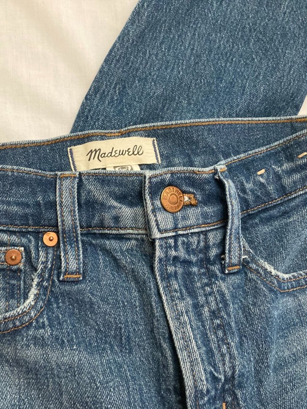 Madewell 9” The Perfect Vintage Jean Blue Jeans Size 23 Women's Preppy Denim - Picture 2 of 8
